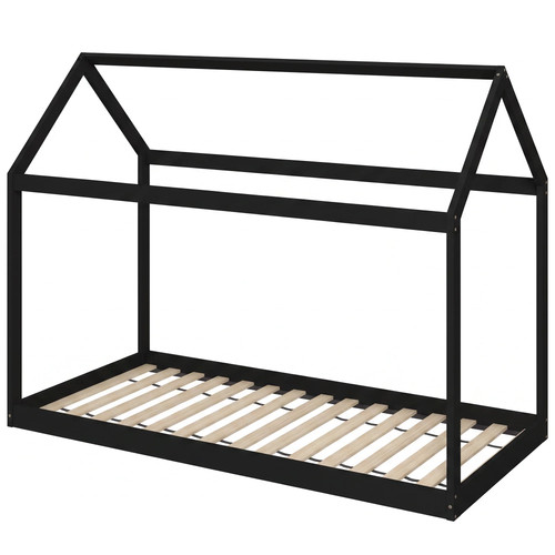 Black single house - black,