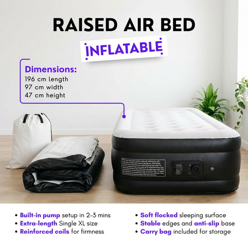 Single air bed built in - single,