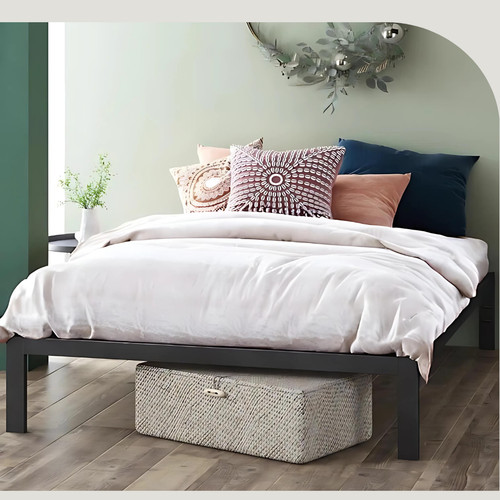 Single bed double - bed, metal