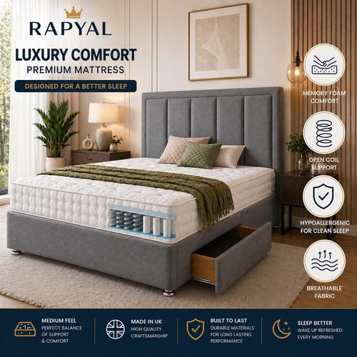 Divan bed with mattress - divan,