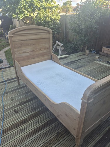Antique pine single bed frame - single,