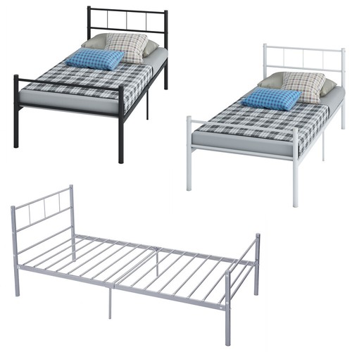 Simple budget metal bed - bed, single