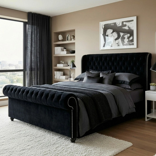 Chesterfield royal sleigh bed - royal,