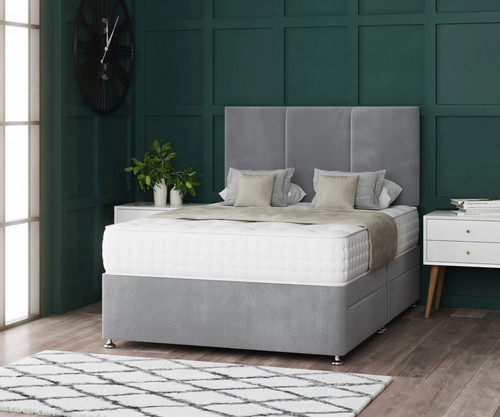 Grey divan bed set - divan,