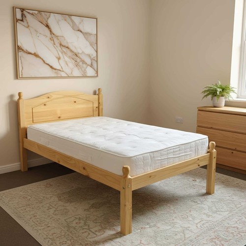 Wooden pine bed veresi 3ft - bed,