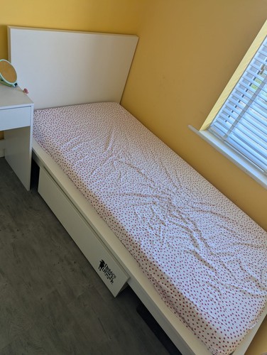 Ikea white single bed - ikea,