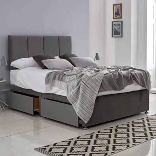 Divan panel bed set - divan, mattress