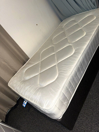 Single white foam mattress - foam,