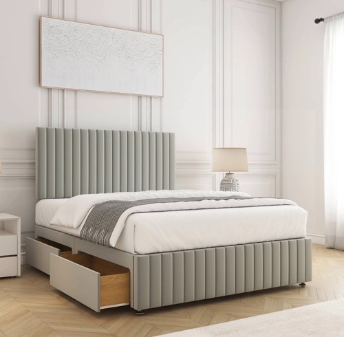 Plush divan bed set - plush, with