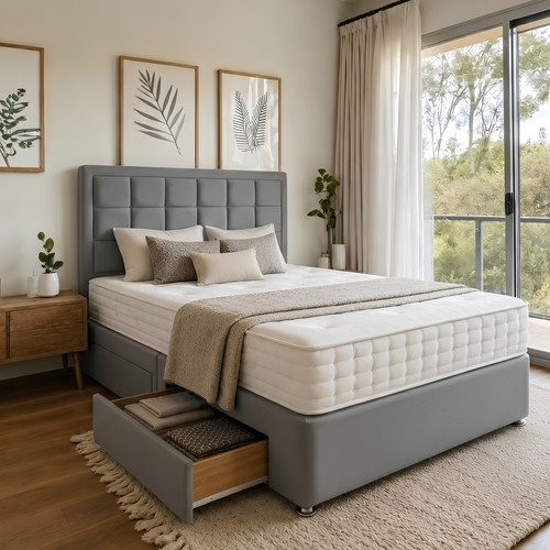Plush divan bed set - divan,