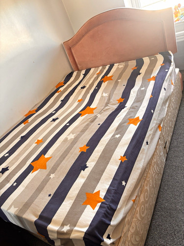 Beige king size with mattress