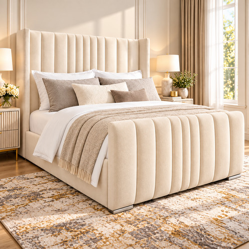 Ottoman bed winged plush - bed,
