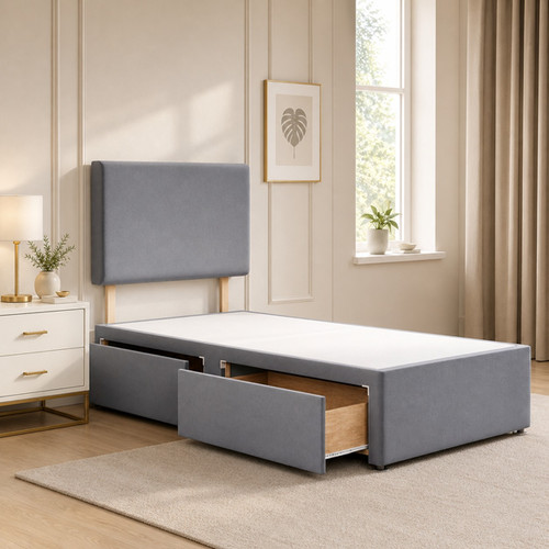 Single divan bed with - divan,