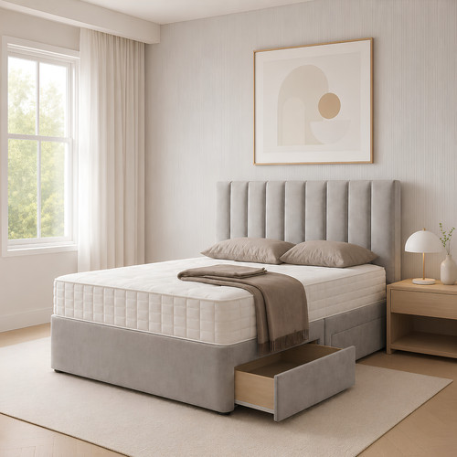 Plush divan bed - divan, set