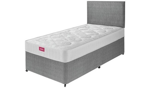 Single 3ft grey fabric - grey,