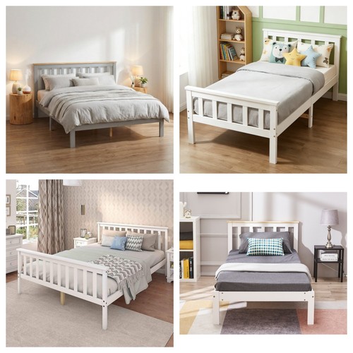 Solid wooden bed frame - frame, 3ft