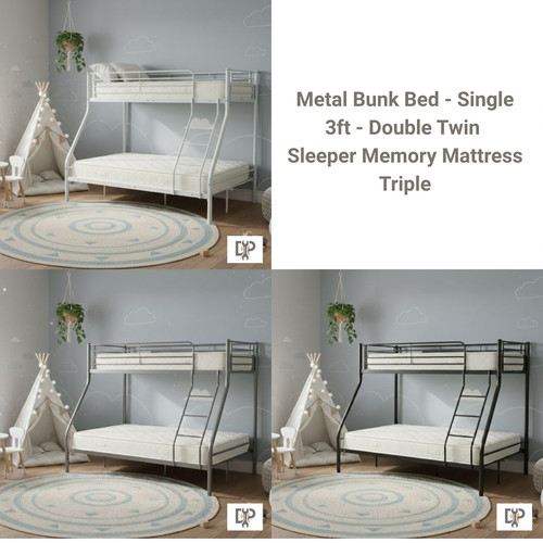Metal triple bunk bed - metal,